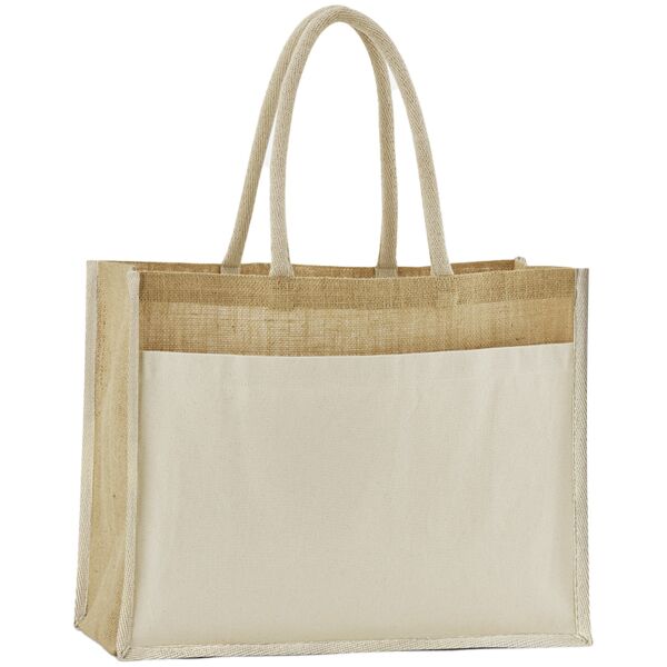 Westford Mill Cotton Pocket Natural Starched Jute Shopper Thumbnail