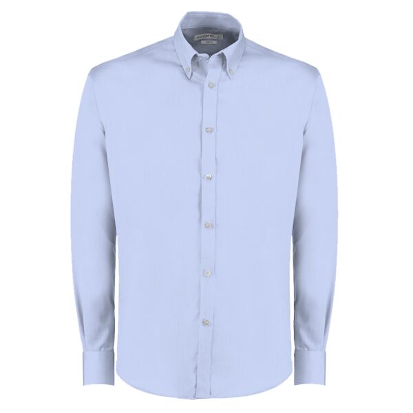 Kustom Kit Long Sleeve Slim Fit Oxford Twill Non-Iron Shirt Thumbnail